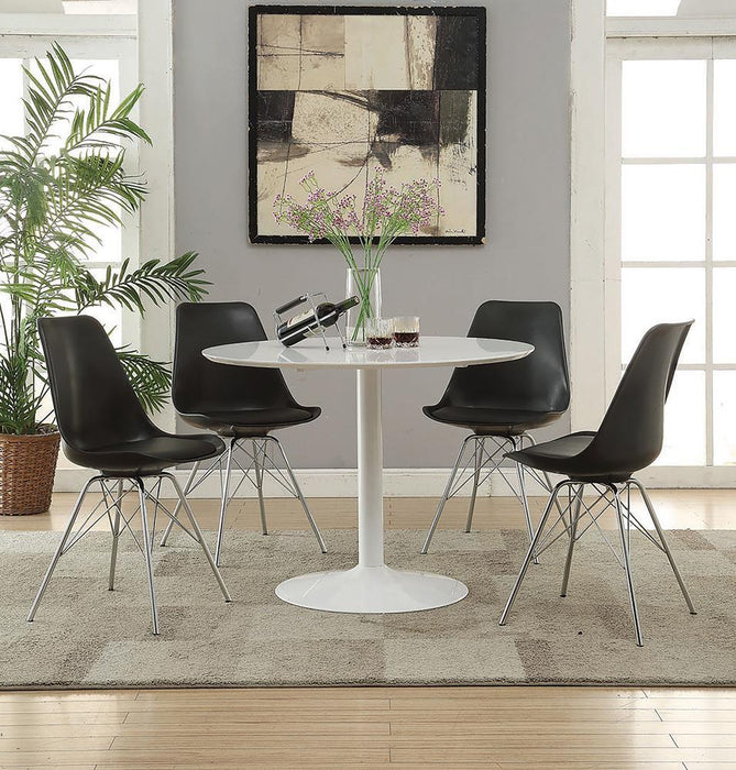 Lowry Round Dining Table White - Orbit Furniture (Richmond,BC)