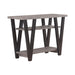 Stevens V-shaped Sofa Table Black and Antique Grey - Orbit Furniture (Richmond,BC)