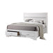 Miranda California King. E.King, & Queen 2-drawer Storage Bed Black & White - Orbit Furniture (Richmond,BC)