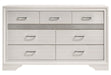 Miranda 7-drawer Dresser White and Rhinestone - Orbit Furniture (Richmond,BC)