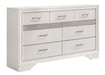 Miranda 7-drawer Dresser White and Rhinestone - Orbit Furniture (Richmond,BC)