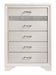 Miranda 5-drawer Chest White and Rhinestone - Orbit Furniture (Richmond,BC)