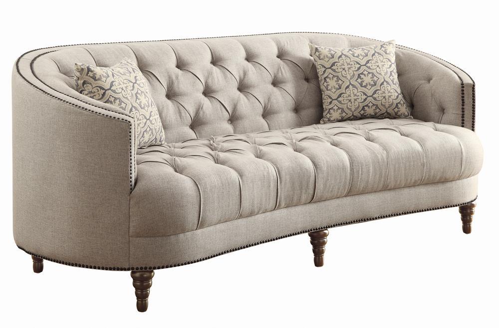 Avonlea Sloped Arm Upholstered Sofa Trim Grey - Orbit Furniture (Richmond,BC)