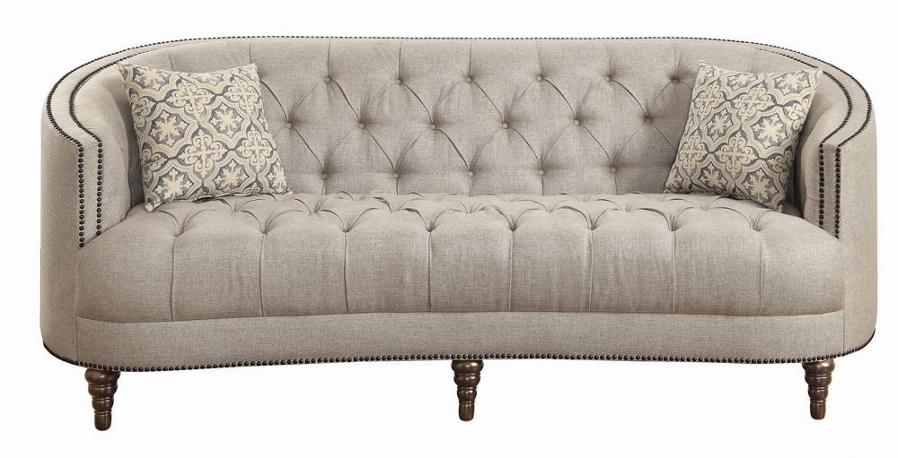 Avonlea Sloped Arm Upholstered Sofa Trim Grey - Orbit Furniture (Richmond,BC)