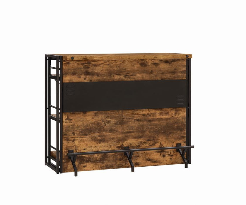 Renaldi Bar Unit with Stemware Rack Antique Nutmeg - Orbit Furniture (Richmond,BC)