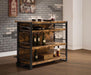 Renaldi Bar Unit with Stemware Rack Antique Nutmeg - Orbit Furniture (Richmond,BC)