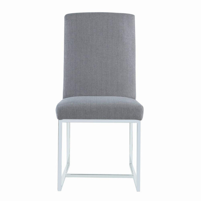 Mackinnon Upholstered Side Chairs Grey and Chrome (Set of 2) - Orbit Furniture (Richmond,BC)