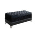 Barzini Tufted Rectangular Trunk with Nailhead Black - Orbit Furniture (Richmond,BC)