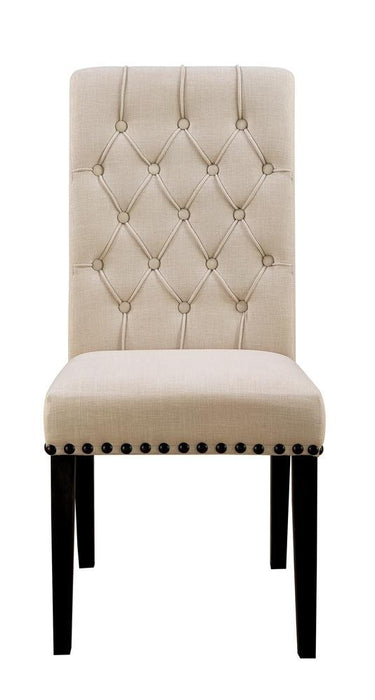 Alana Upholstered Side Chairs Beige and Smokey Black (Set of 2) - Orbit Furniture (Richmond,BC)