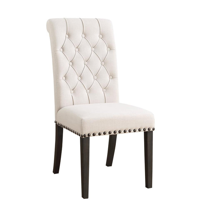 Alana Upholstered Side Chairs Beige and Smokey Black (Set of 2) - Orbit Furniture (Richmond,BC)