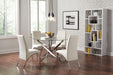 Beckham Round Dining Table Chrome and Clear - Orbit Furniture (Richmond,BC)