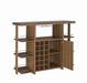 Evelio Bar Unit with Wine Bottle Storage Walnut - Orbit Furniture (Richmond,BC)