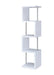 Baxter 4-shelf Bookcase White and Chrome - Orbit Furniture (Richmond,BC)