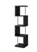 Baxter 4-shelf Bookcase Black and Chrome - Orbit Furniture (Richmond,BC)