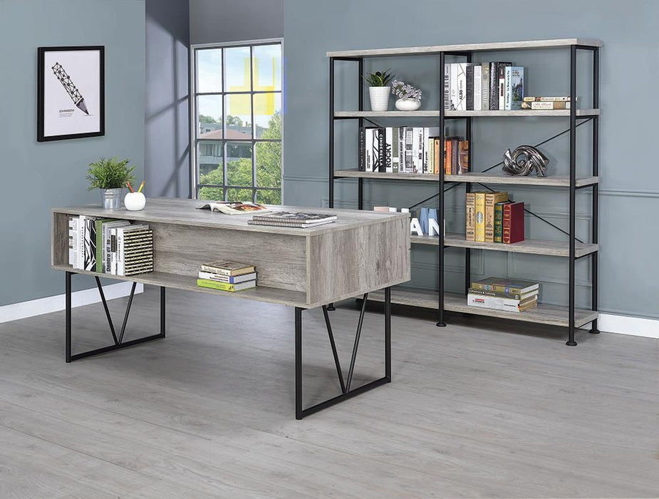 Analiese 4-drawer Writing Desk Grey Driftwood - Orbit Furniture (Richmond,BC)