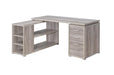 Yvette L-shape Office Desk Grey Driftwood - Orbit Furniture (Richmond,BC)