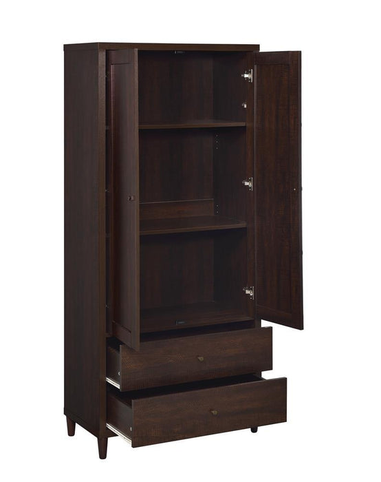 Wadeline 2-door Tall Accent Cabinet Rustic Tobacco - Orbit Furniture (Richmond,BC)
