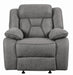 Higgins Overstuffed Upholstered Glider Recliner Grey - Orbit Furniture (Richmond,BC)