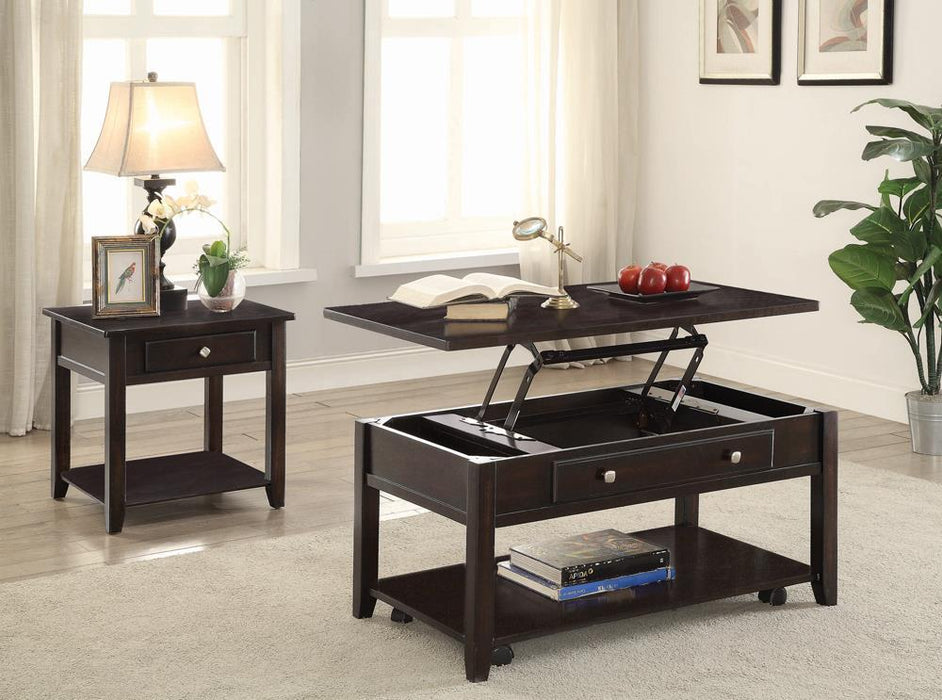 Bradford Square 1-shelf End Table Walnut - Orbit Furniture (Richmond,BC)