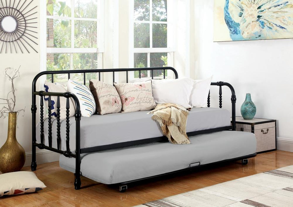 Marina Twin Metal Daybed with Trundle Black - Orbit Furniture (Richmond,BC)
