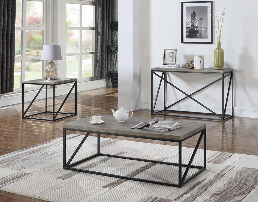 Birdie Rectangular Coffee Table Sonoma Grey - Orbit Furniture (Richmond,BC)