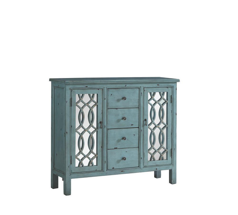 Rue 4-drawer Accent Cabinet Antique Blue - Orbit Furniture (Richmond,BC)