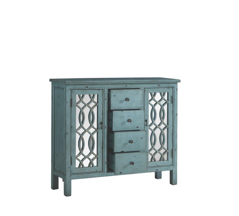 Rue 4-drawer Accent Cabinet Antique Blue - Orbit Furniture (Richmond,BC)