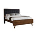 Robyn California King, E.King, & Queen Bed with Upholstered Headboard Dark Walnut - Orbit Furniture (Richmond,BC)