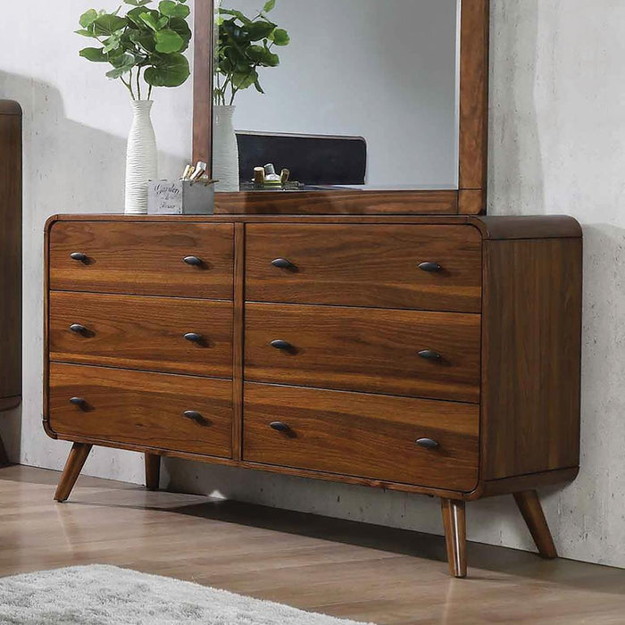 Robyn 6-drawer Dresser Dark Walnut - Orbit Furniture (Richmond,BC)