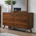 Robyn 6-drawer Dresser Dark Walnut - Orbit Furniture (Richmond,BC)
