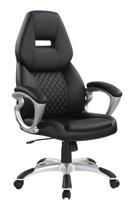 Bruce Adjustable Height Office Chair Black and Silver - Orbit Furniture (Richmond,BC)