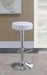 Ramses Adjustable Backless Bar Stool Chrome and White - Orbit Furniture (Richmond,BC)