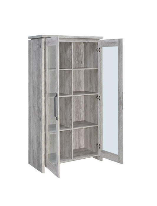 Alejo 2-door Tall Cabinet Grey Driftwood - Orbit Furniture (Richmond,BC)