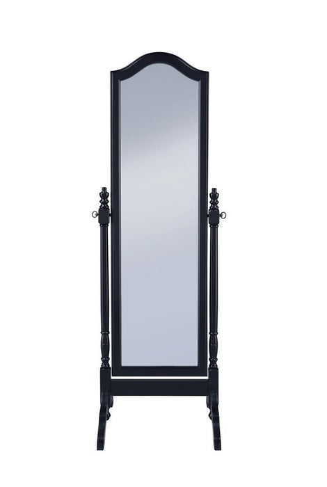 Cabot Rectangular Cheval Mirror with Arched Top Black - Orbit Furniture (Richmond,BC)