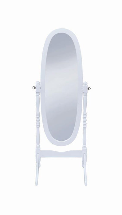 Foyet Oval Cheval Mirror White - Orbit Furniture (Richmond,BC)