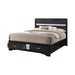 Miranda California King. E.King, & Queen 2-drawer Storage Bed Black & White - Orbit Furniture (Richmond,BC)