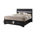 Miranda California King. E.King, & Queen 2-drawer Storage Bed Black & White - Orbit Furniture (Richmond,BC)