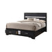 Miranda California King. E.King, & Queen 2-drawer Storage Bed Black & White - Orbit Furniture (Richmond,BC)