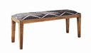 Lamont Rectangular Upholstered Bench Natural and Navy - Orbit Furniture (Richmond,BC)