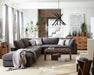 Lamont Rectangular Upholstered Bench Natural and Navy - Orbit Furniture (Richmond,BC)
