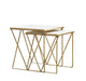 Bette 2-piece Nesting Table Set White and Gold - Orbit Furniture (Richmond,BC)
