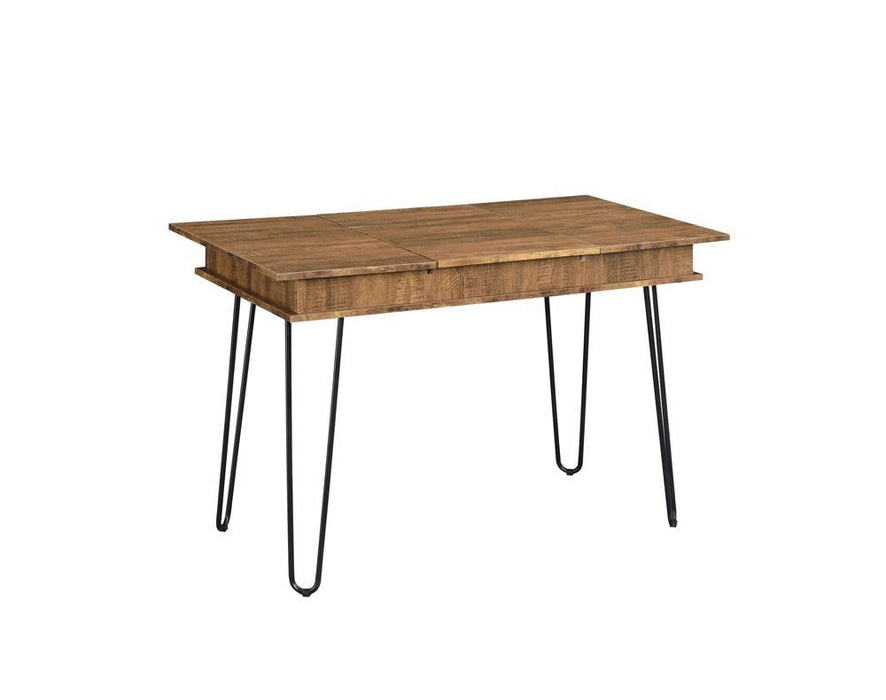 Sheeran Writing Desk with 4 Hidden Storages Rustic Amber - Orbit Furniture (Richmond,BC)