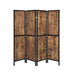 Deepika 4-panel Folding Screen Antique Nutmeg and Black - Orbit Furniture (Richmond,BC)