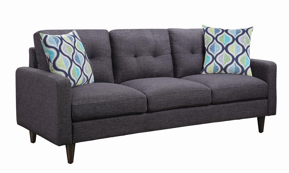 Watsonville Tufted Back Sofa Grey - Orbit Furniture (Richmond,BC)