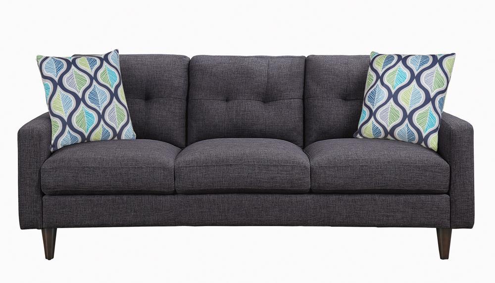 Watsonville Tufted Back Sofa Grey - Orbit Furniture (Richmond,BC)