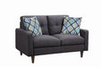 Watsonville Tufted Back Loveseat Grey - Orbit Furniture (Richmond,BC)