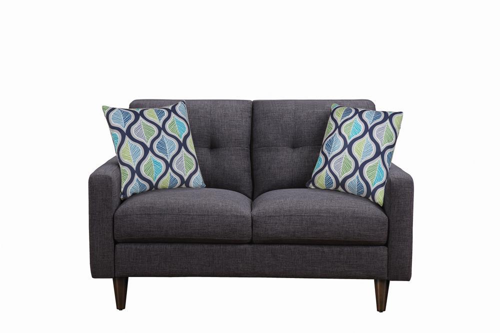 Watsonville Tufted Back Loveseat Grey - Orbit Furniture (Richmond,BC)