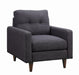 Watsonville Tufted Back Chair Grey - Orbit Furniture (Richmond,BC)