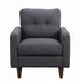 Watsonville Tufted Back Chair Grey - Orbit Furniture (Richmond,BC)
