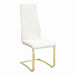 Montclair Side Chairs White and Rustic Brass (Set of 4) - Orbit Furniture (Richmond,BC)